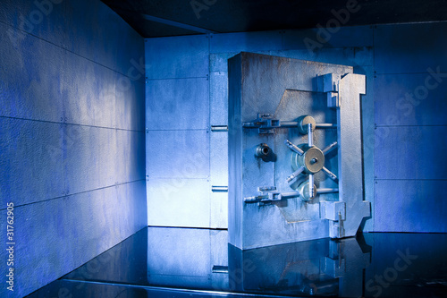 Bank Vault photo with copy space