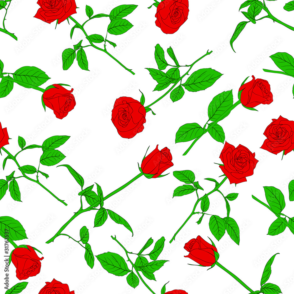 Seamless background with roses Seamless background with roses