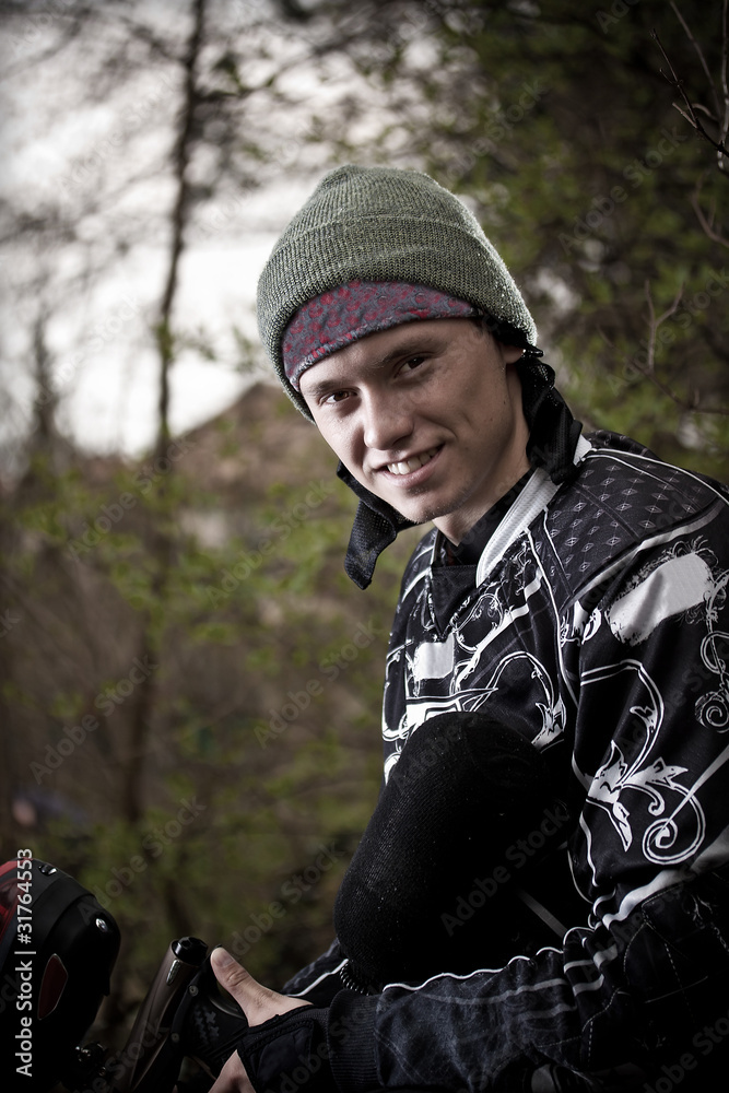 Fototapeta premium Paintball player