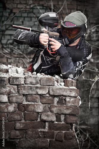 Paintball player