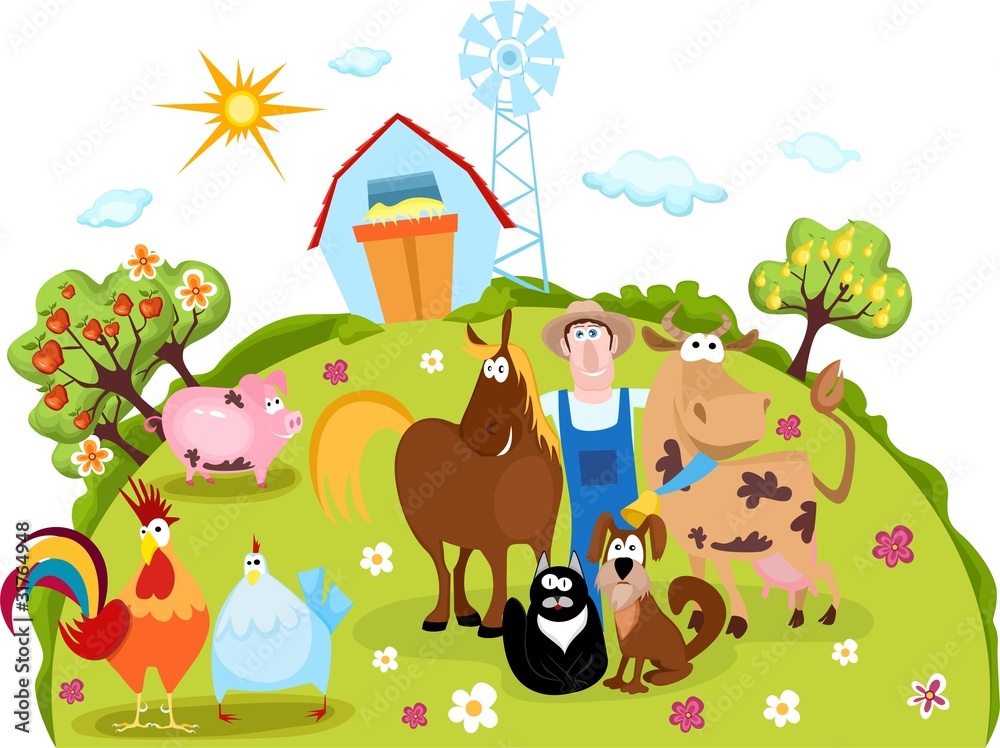Fototapeta premium farm card