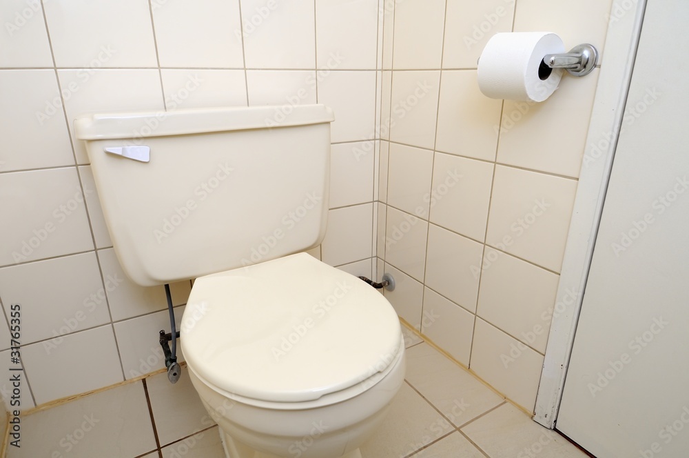 Clean toilet and toilet paper Clean toilet and toilet paper