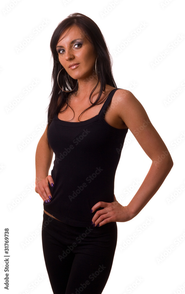 portrait of a young fitness woman. portrait of a young fitness woman.