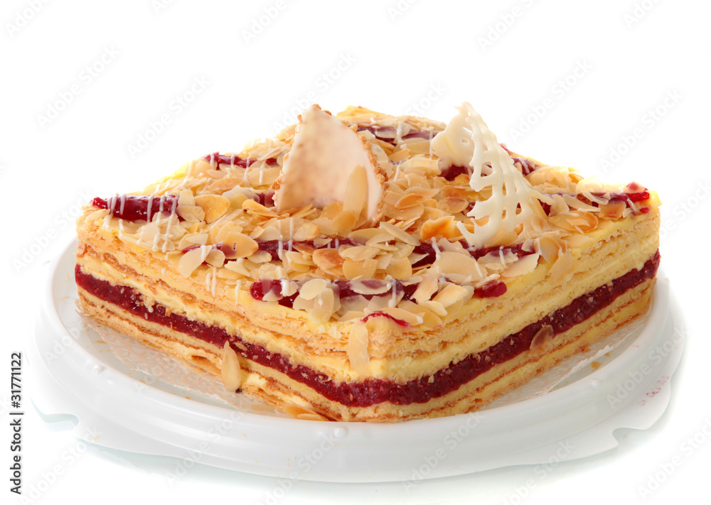 crimson puff pie, isolated. crimson puff pie, isolated.