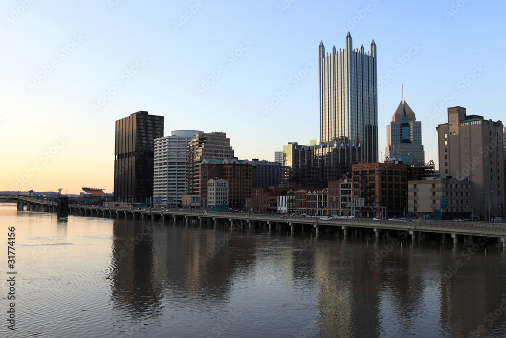 Pittsburgh in the evening