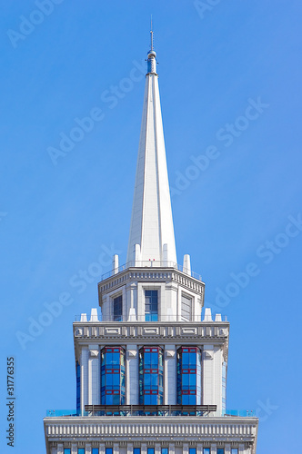 Spire of a high-rise building