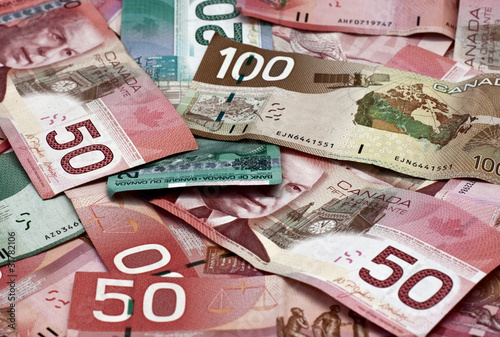 Backgroun made of canadian money