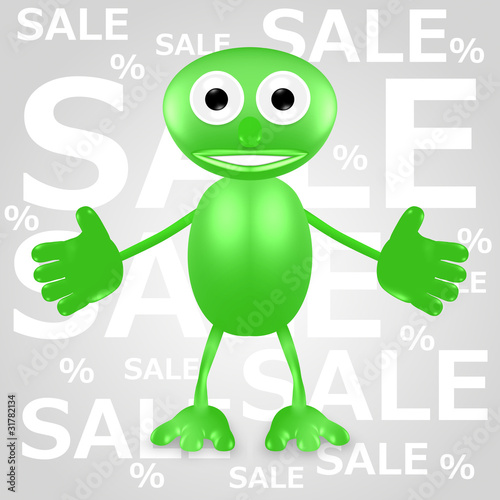 SALE - green happy guy