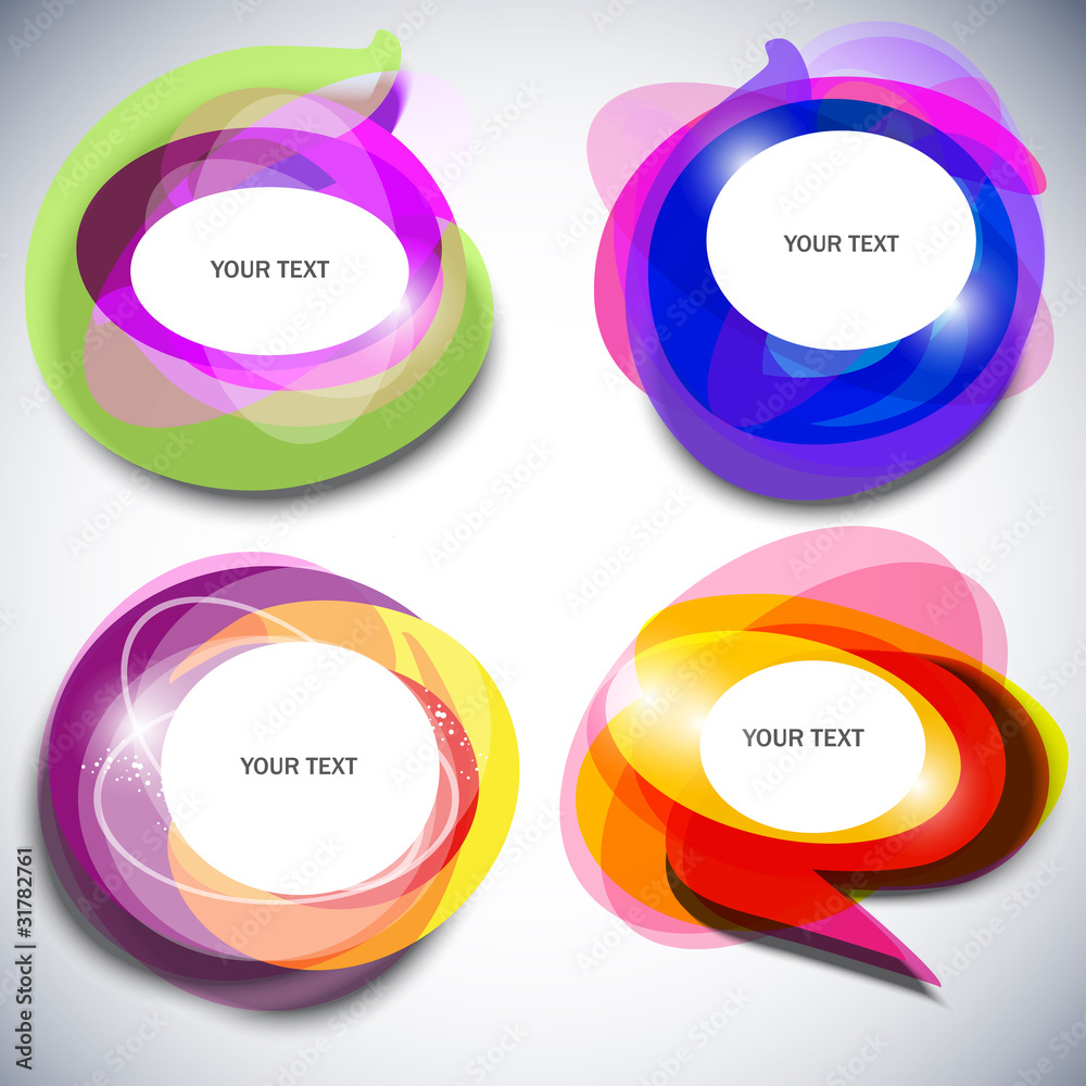 Abstract vector bubbles for speech Abstract vector bubbles for speech