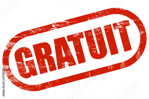 Tableau sur toile Grunge Stempel rot GRATUIT