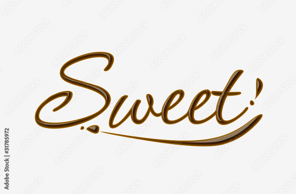 Fototapeta premium Chocolate sweet text