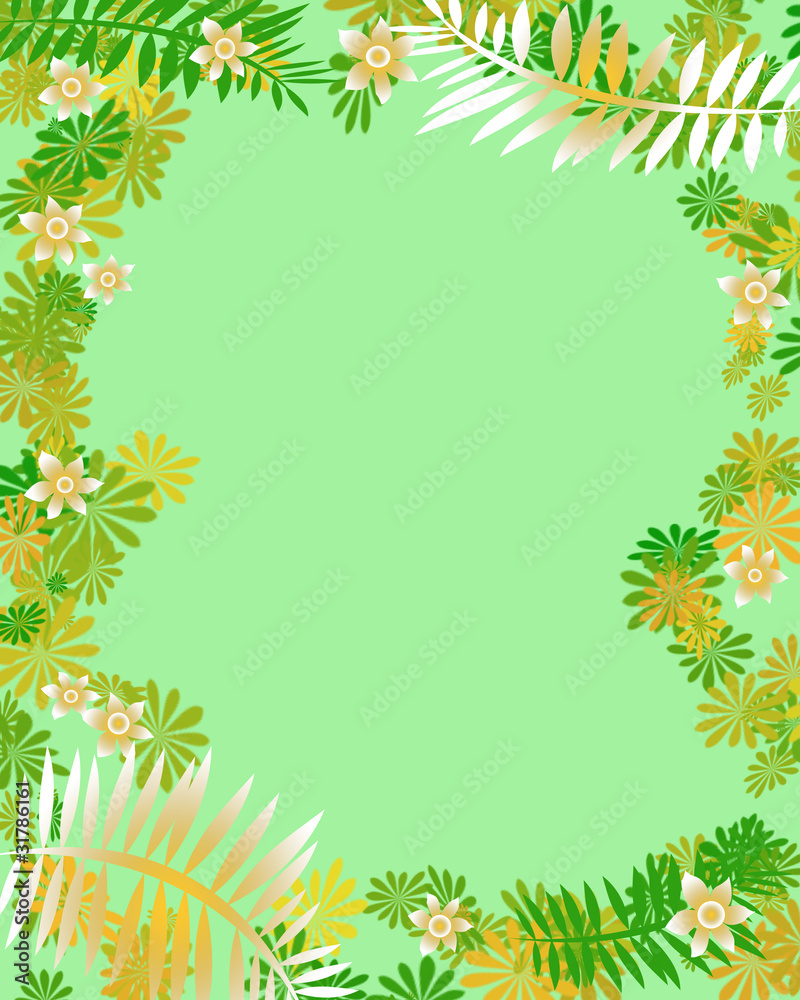 Obraz premium floral scrapbook frame