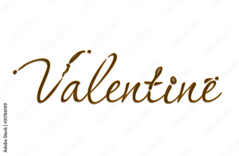 chocolate valentine text