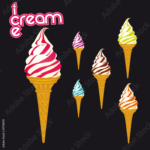 logo glace, logo ice cream