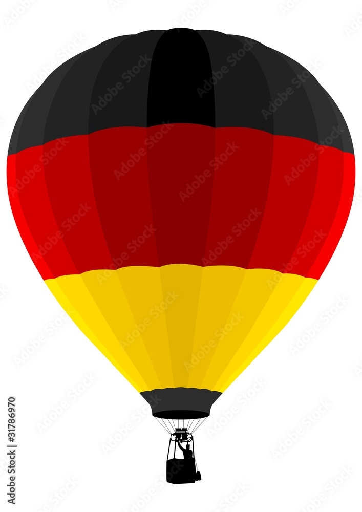 Fototapeta premium Air Balloon, Germany Flag