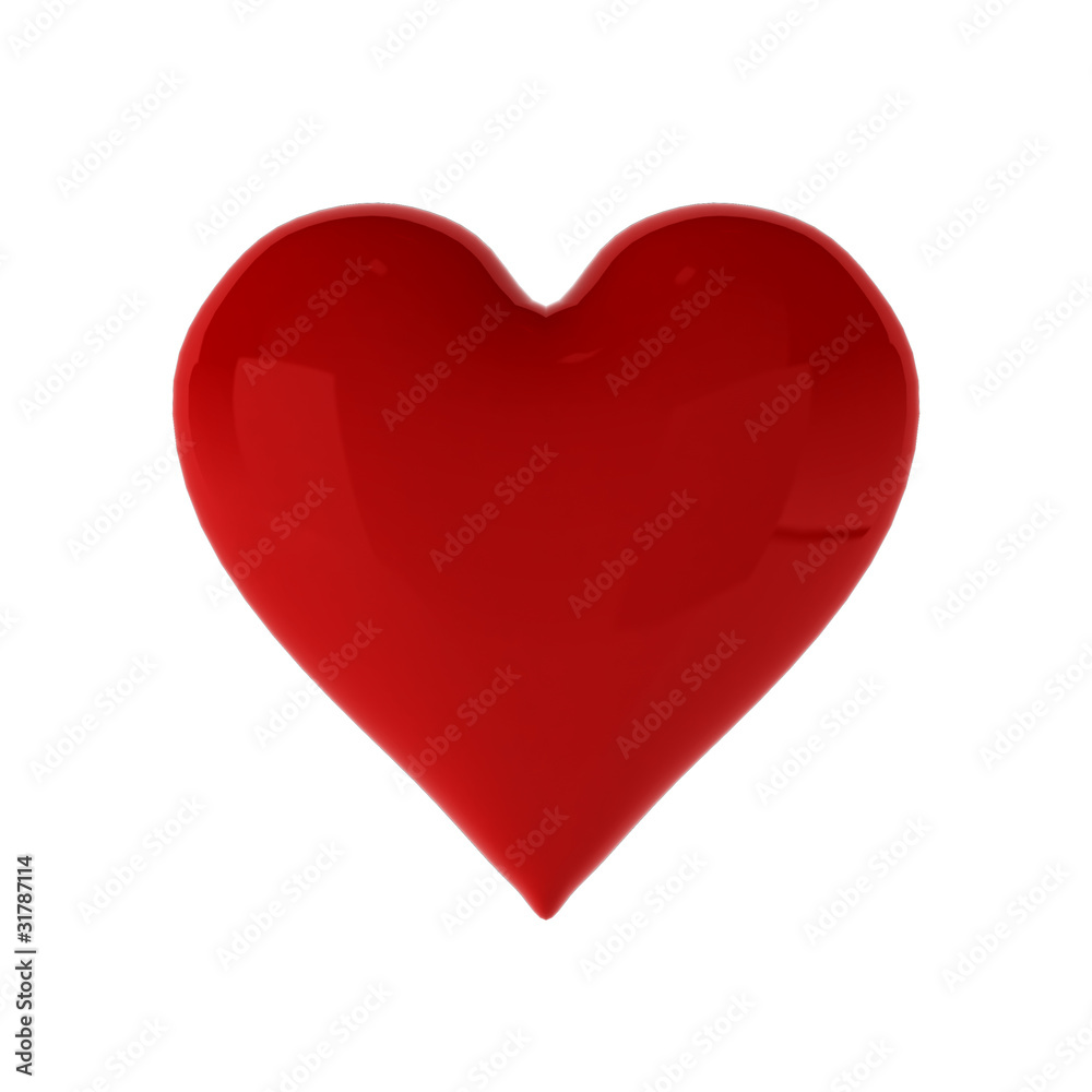 3d render of red heart