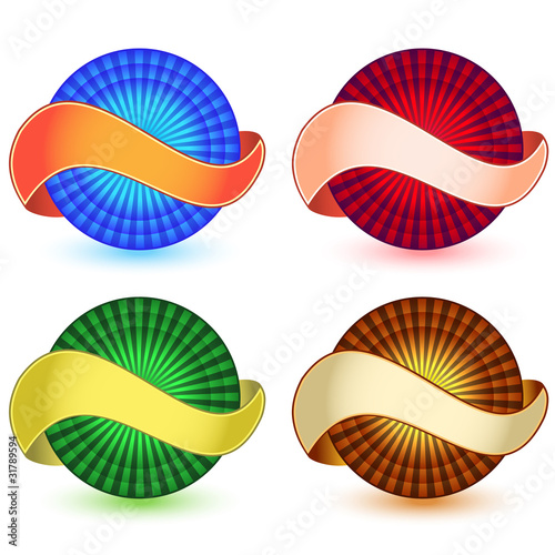 Banner wrapped around sphere