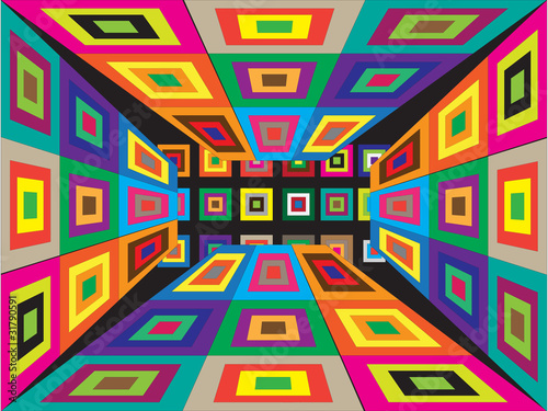 The open colored box from squeres