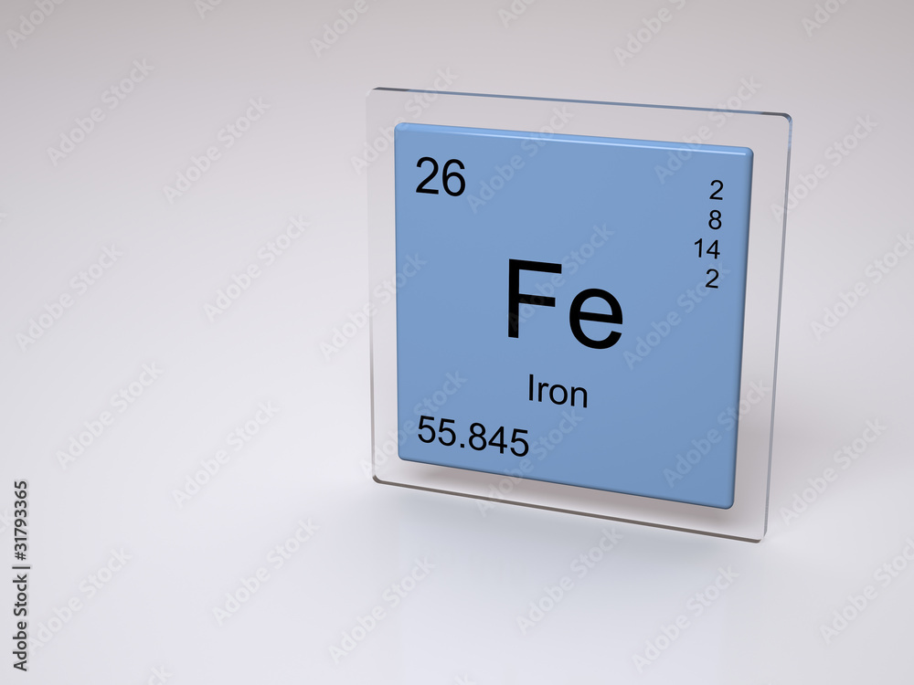 Iron Symbol Fe Chemical Element Of