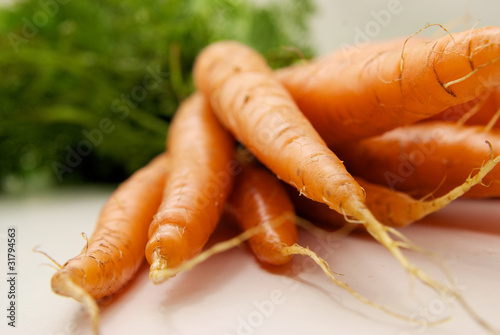 Closeup Bunch of carrots