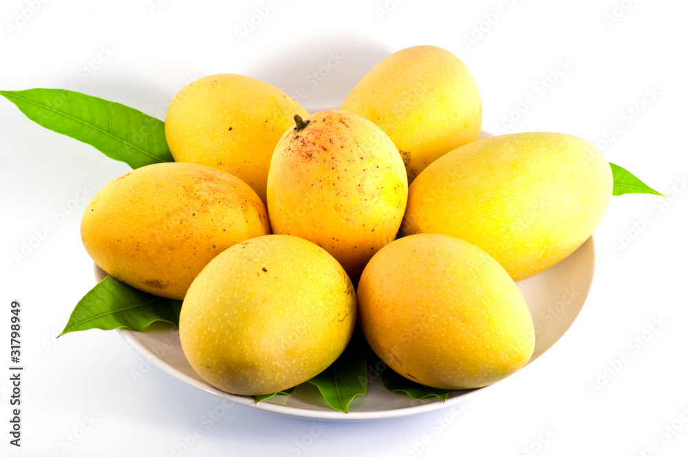 mangos on dish