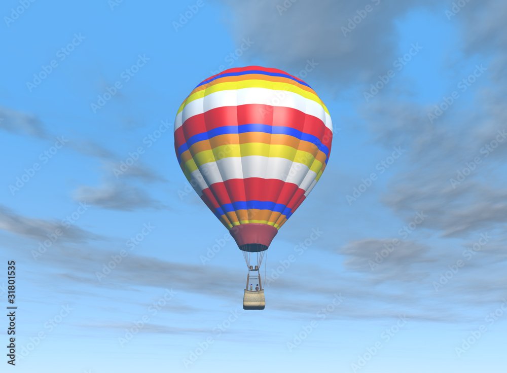 Fototapeta premium globo aerostático en el cielo