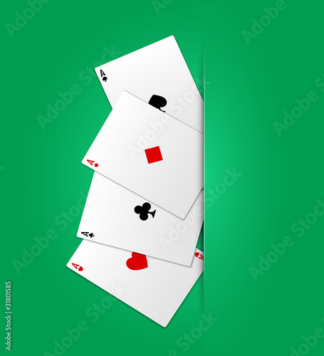 Poker ases. Vector illustration. Eps10