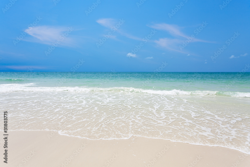 White sand and blue sky