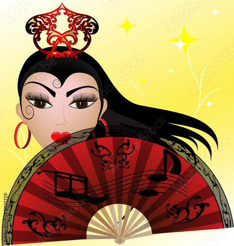 face and fan