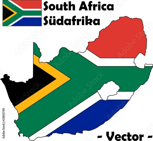 Südafrika Vektor - Flagge