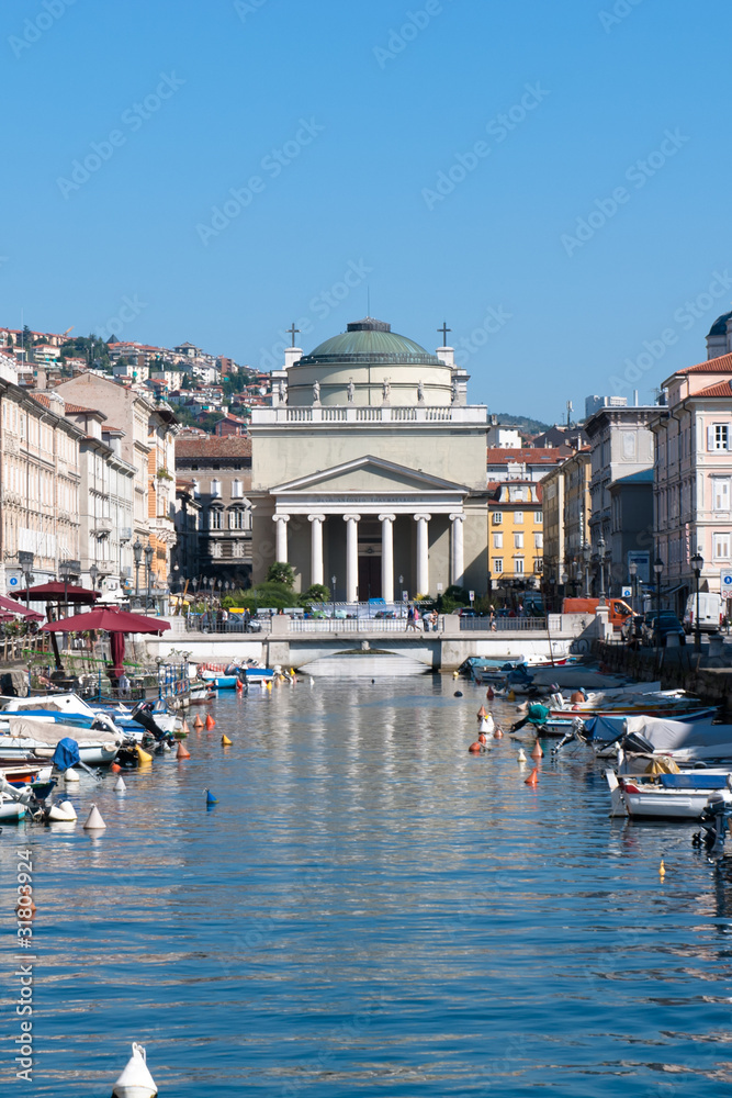 The Canal Grande in Trieste, Italy