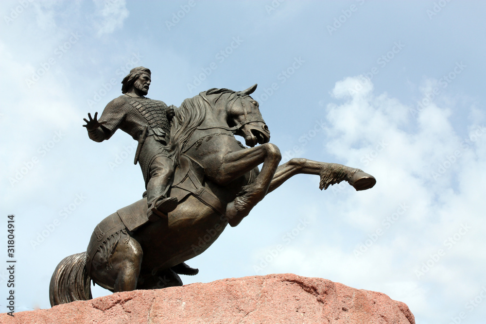 Fototapeta premium Monument to Evpatii Kolovrat in Ryazan