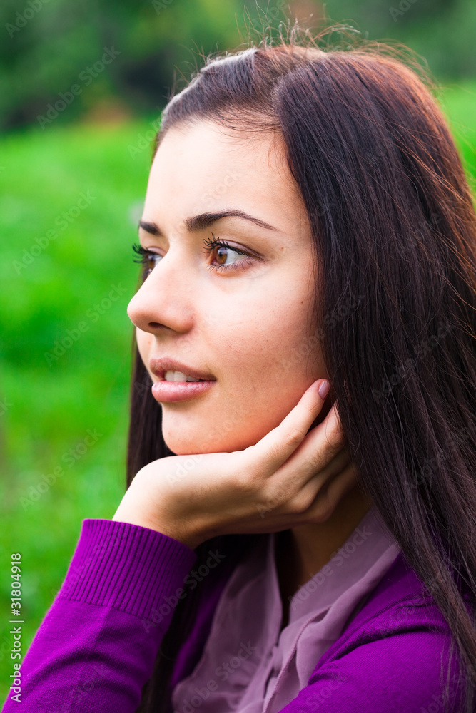 portrait of a beautiful young woman outdoor portrait of a beautiful young woman outdoor