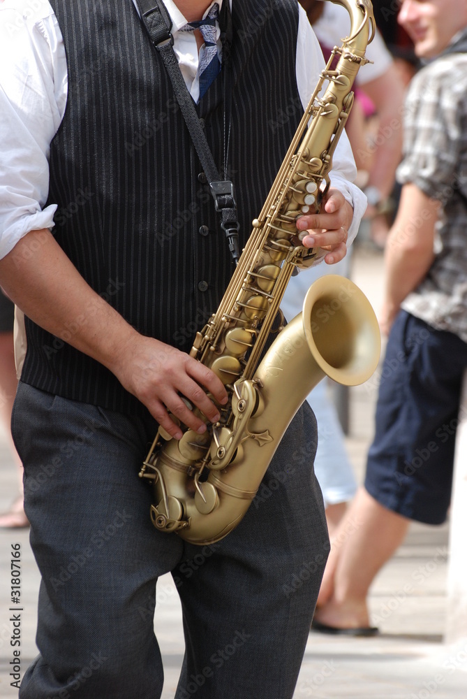 Naklejka premium saxophone