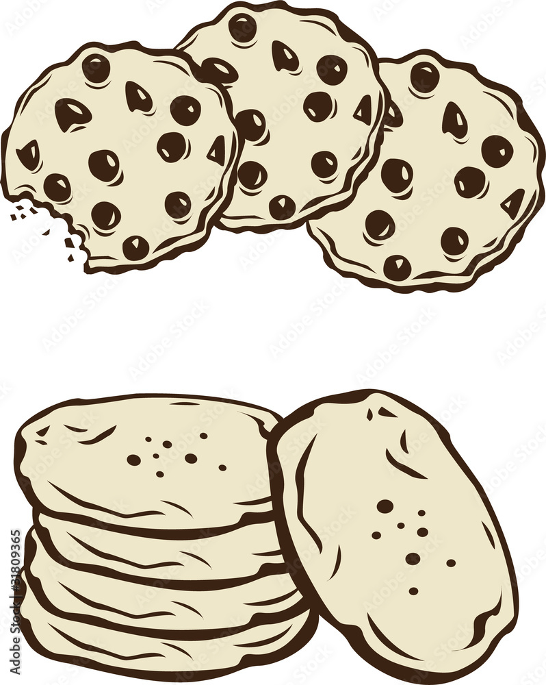 Stock Vector Illustration: Cookies Stock Vector Illustration: Cookies