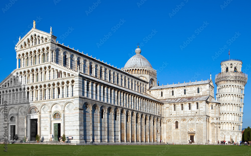 Italy,Pisa.The Cathedral and the Leaning Tower
