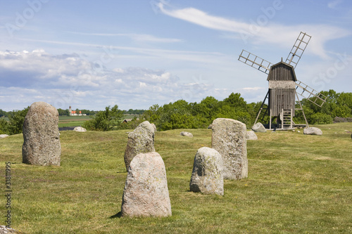 windmühle bei gettlinge auf öland in schweden photo