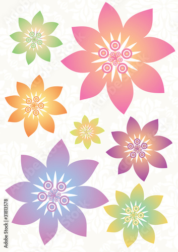 Stock Vector Illustration  Flower set