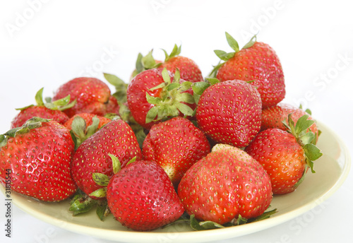 Pile of fresh strawberries