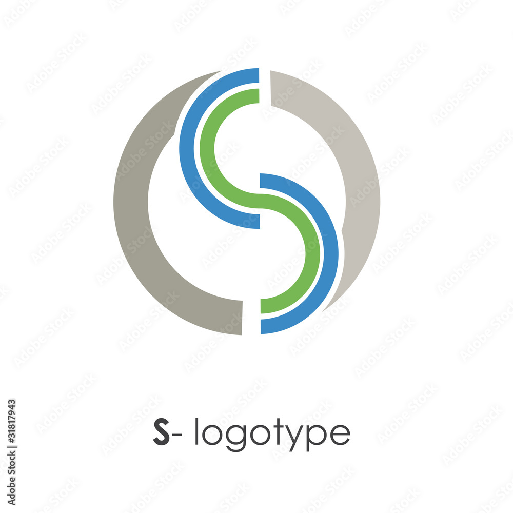 Logo letter S with circle # Vector Logo letter S with circle # Vector