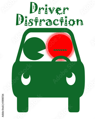 Slika na platnu distracted driver