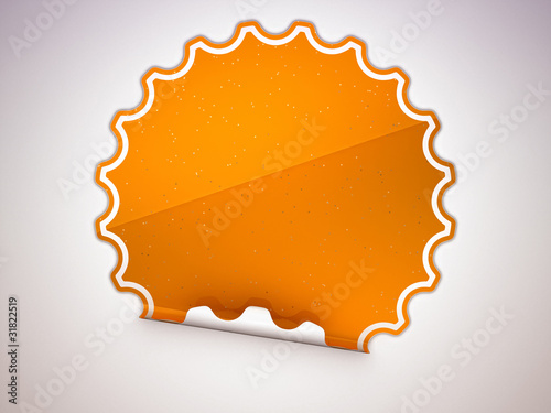 Spotted Orange round hamous sticker or label photo