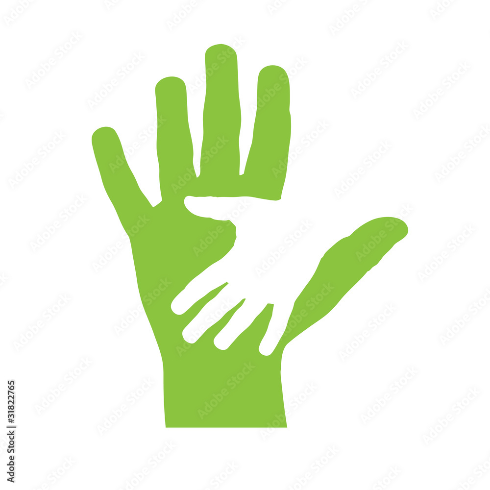 Logo children hand # Vector