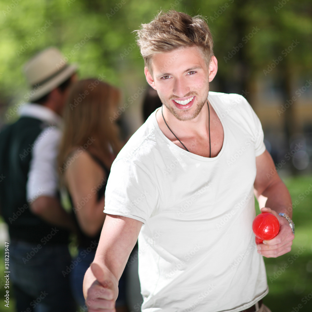 Fototapeta premium Boccia spielen