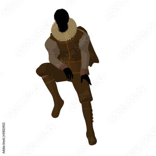 William Shakespeare Illustration Silhouette