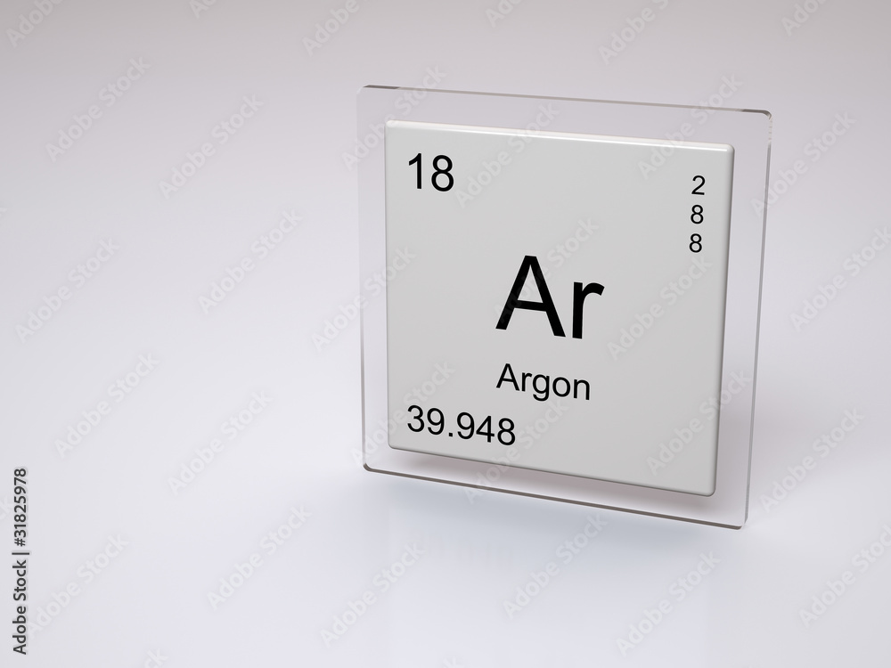 Argon - symbol Ar - chemical element of the periodic table Argon - symbol Ar - chemical element of the periodic table