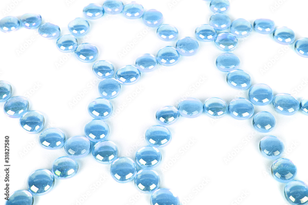 abstract background with pattern of blue glass balls, isolated abstract background with pattern of blue glass balls, isolated
