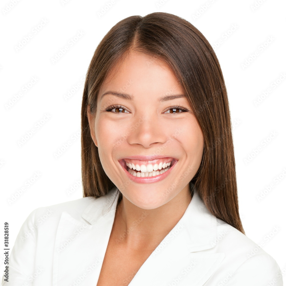 Ethnic asian business person woman smiling Ethnic asian business person woman smiling