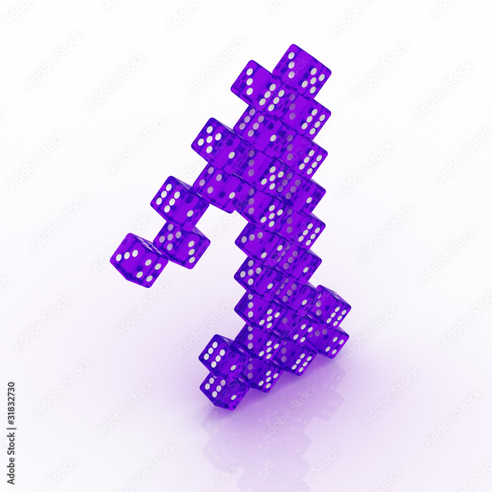 Dice Font. Letter 1 Dice Font. Letter 1