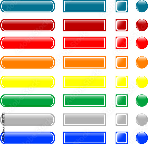 colored empty glass button